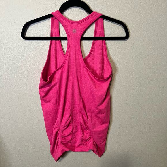Athleta Hot Pink Ruched Tank Top Size Large - Picture 3 of 4